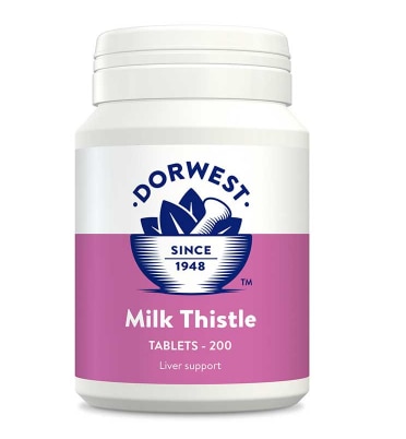 Milk Thistle Liver Support Tablets for Dogs & Cats - 200 Pack